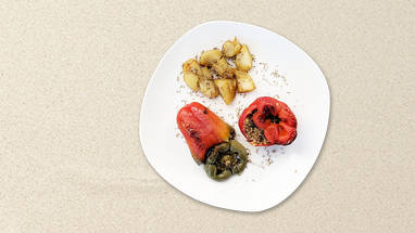 Sizilianisch gefüllte Paprika