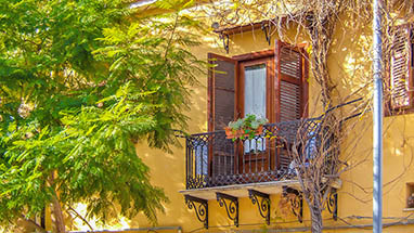 Case vacanza nella Casa Maria à Santa Flavia - Balcone dell'appartamento 'Stella'