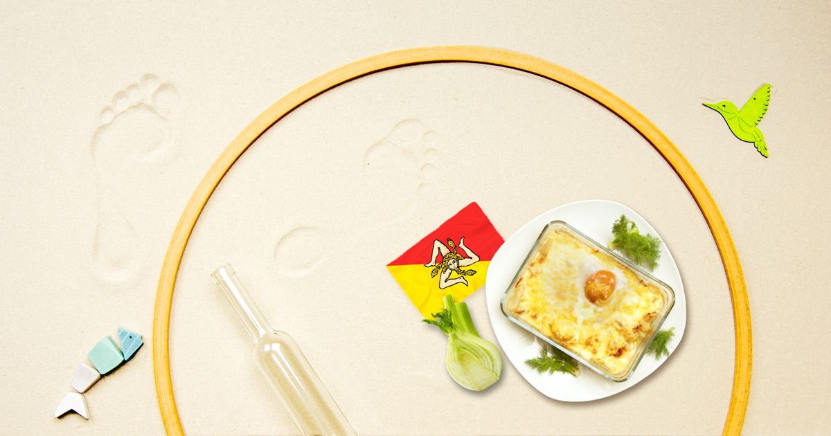 Sizilianische Küche + Gratinierter Fenchel mit Mozzarella und Ei